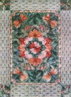 “CYCLAMEN CARPET”, Water Color & 23K Gold Leaf on Paper, 30”x22”, 1978-79